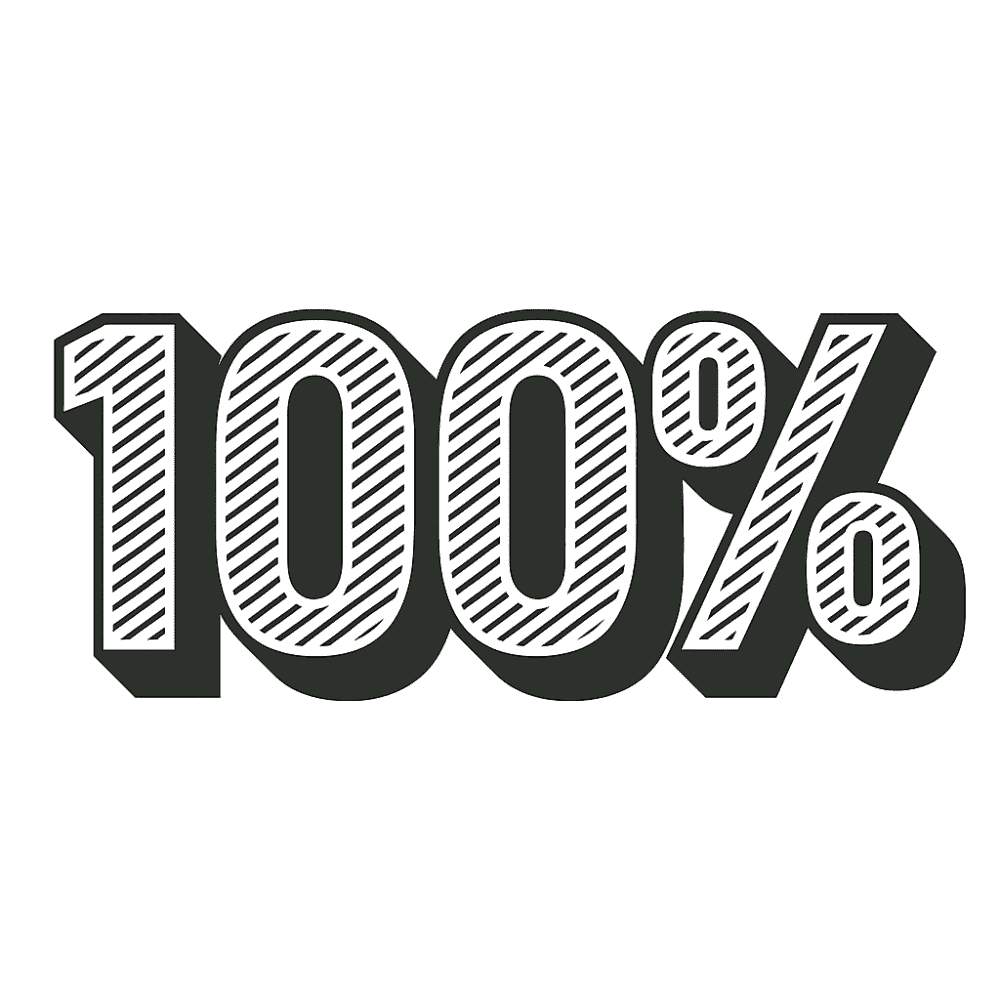 Pourcentage complet, cent pour cent.